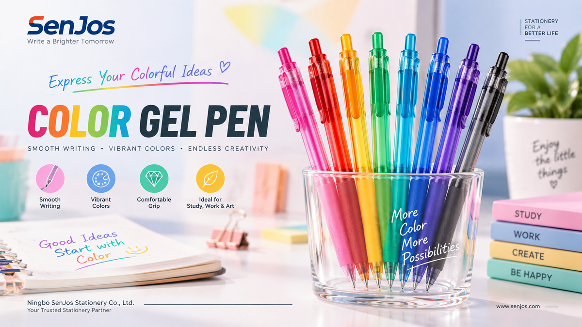 Colorful gel ink pen