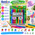 Scented Glitter Gel Pen + Scented Fineliner Pen Set